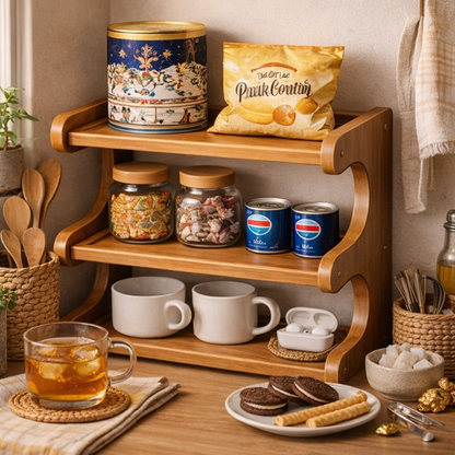 Brineliocosh® 3-Tier Wooden Desktop Organizer Shelf