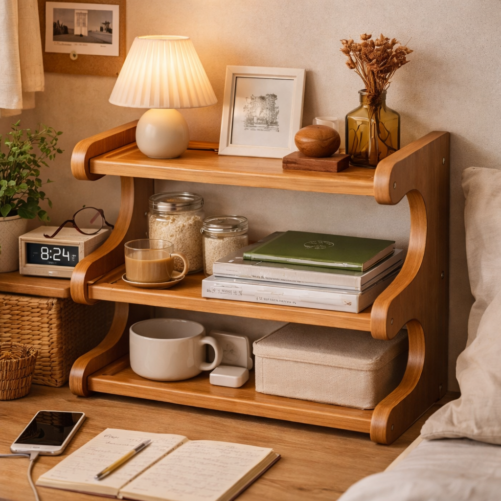 Brineliocosh® 3-Tier Wooden Desktop Organizer Shelf