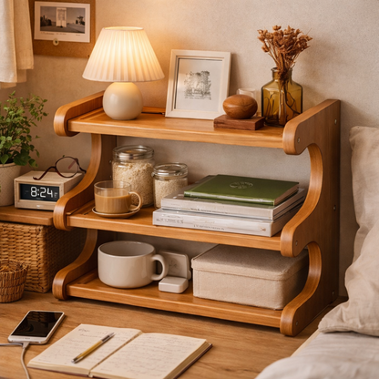 Brineliocosh® 3-Tier Wooden Desktop Organizer Shelf
