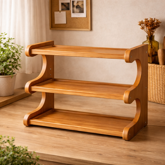 Brineliocosh® 3-Tier Wooden Desktop Organizer Shelf